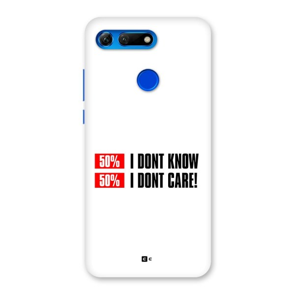 D Dont Know Back Case for Honor View 20