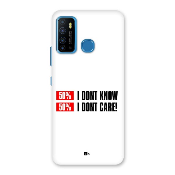 D Dont Know Back Case for Infinix Hot 9