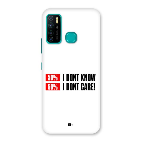 D Dont Know Back Case for Infinix Hot 9 Pro