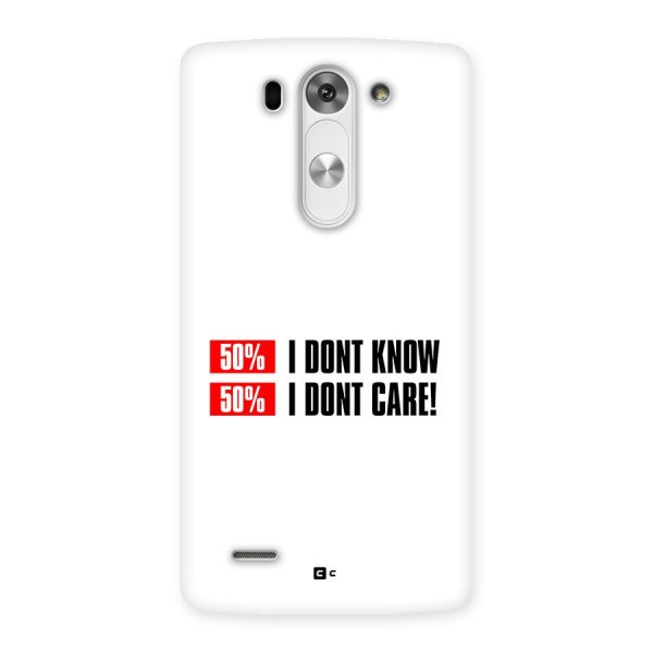 D Dont Know Back Case for LG G3 Beat