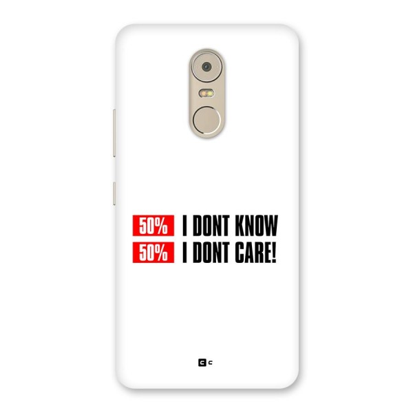 D Dont Know Back Case for Lenovo K6 Note