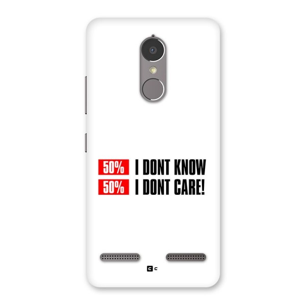 D Dont Know Back Case for Lenovo K6 Power