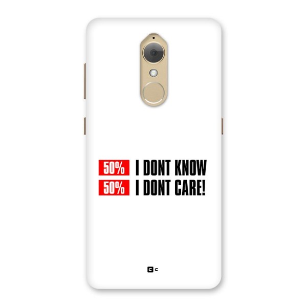D Dont Know Back Case for Lenovo K8