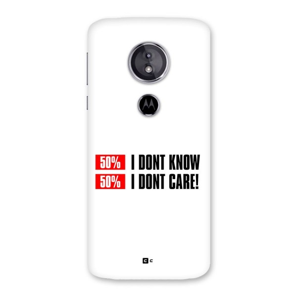 D Dont Know Back Case for Moto E5