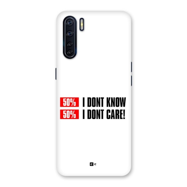 D Dont Know Back Case for Oppo F15