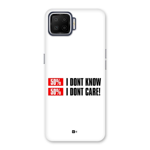 D Dont Know Back Case for Oppo F17