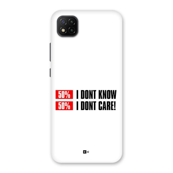 D Dont Know Back Case for Poco C3