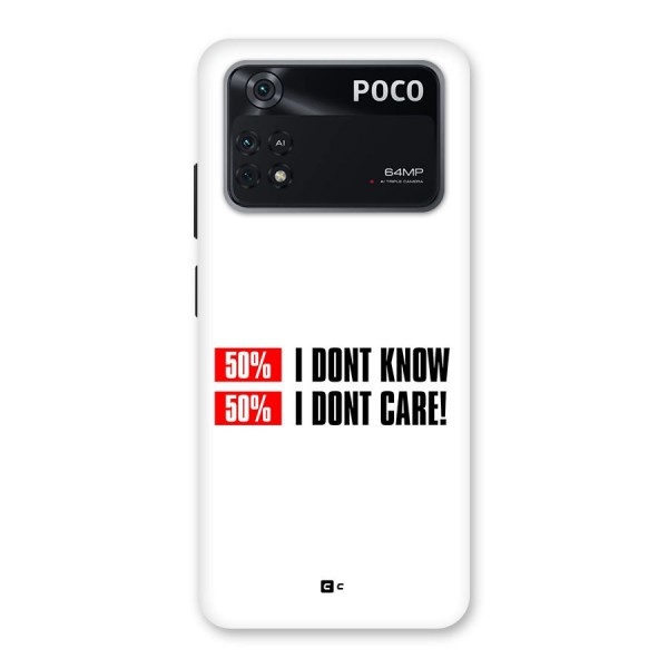 D Dont Know Back Case for Poco M4 Pro 4G