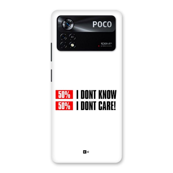 D Dont Know Back Case for Poco X4 Pro 5G