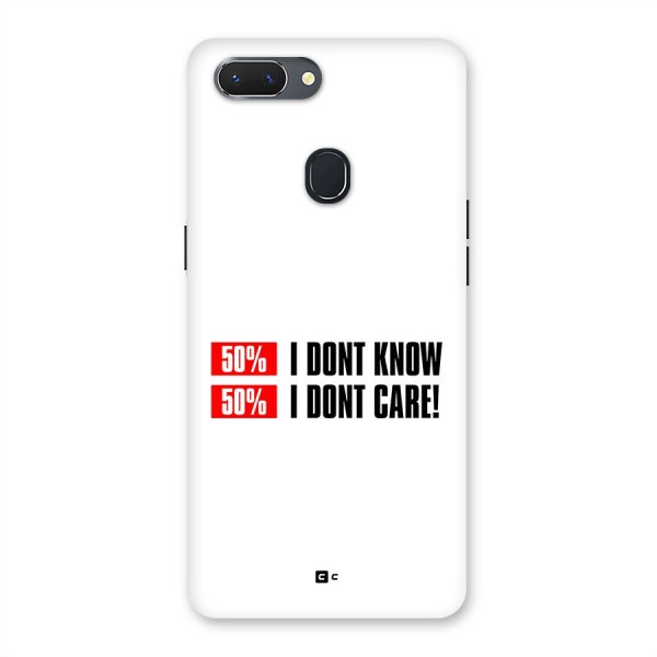 D Dont Know Back Case for Realme 2