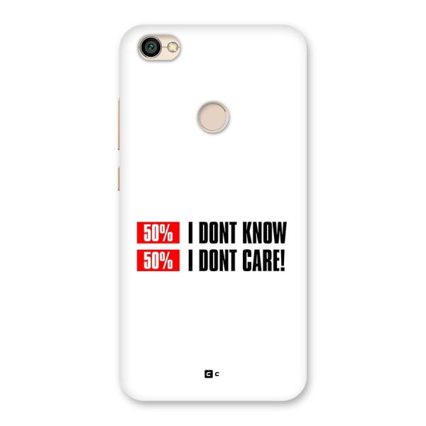 D Dont Know Back Case for Redmi Y1 2017