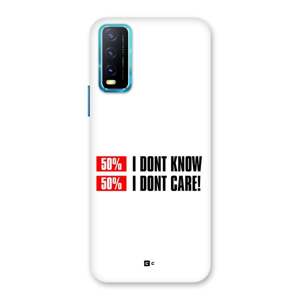 D Dont Know Back Case for Vivo Y20i