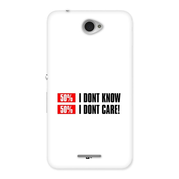 D Dont Know Back Case for Xperia E4