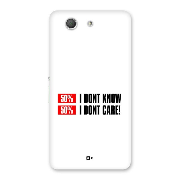 D Dont Know Back Case for Xperia Z3 Compact
