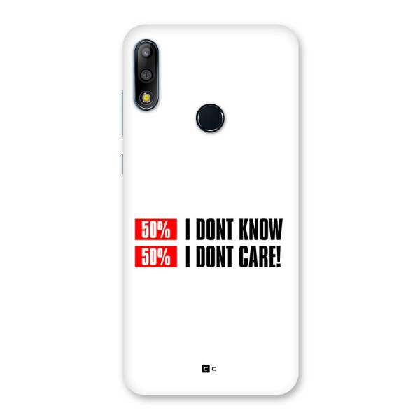 D Dont Know Back Case for Zenfone Max Pro M2