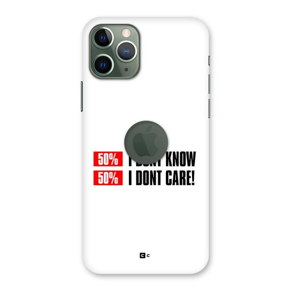 D Dont Know Back Case for iPhone 11 Pro Logo Cut