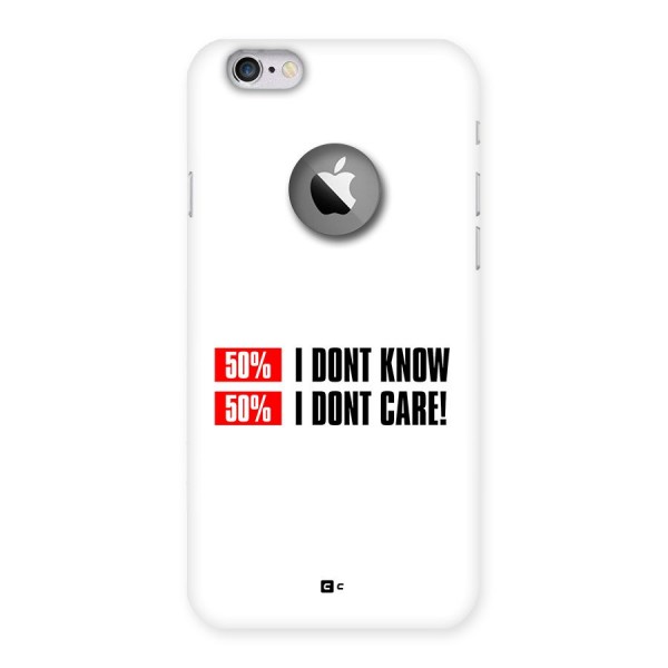 D Dont Know Back Case for iPhone 6 Logo Cut