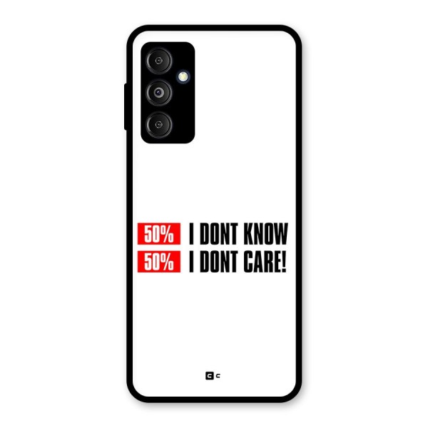 D Dont Know Glass Back Case for Galaxy M14 5G