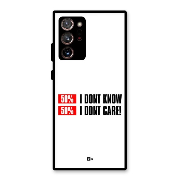 D Dont Know Glass Back Case for Galaxy Note 20 Ultra