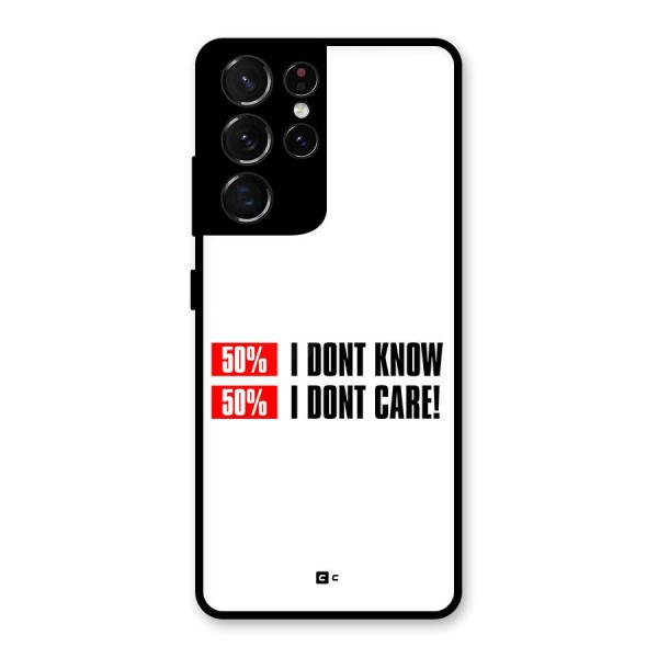 D Dont Know Glass Back Case for Galaxy S21 Ultra 5G