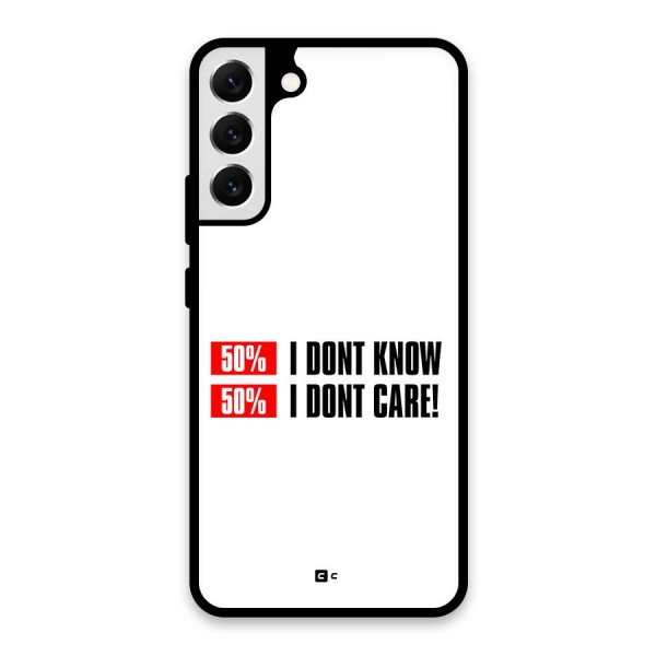 D Dont Know Glass Back Case for Galaxy S22 Plus 5G