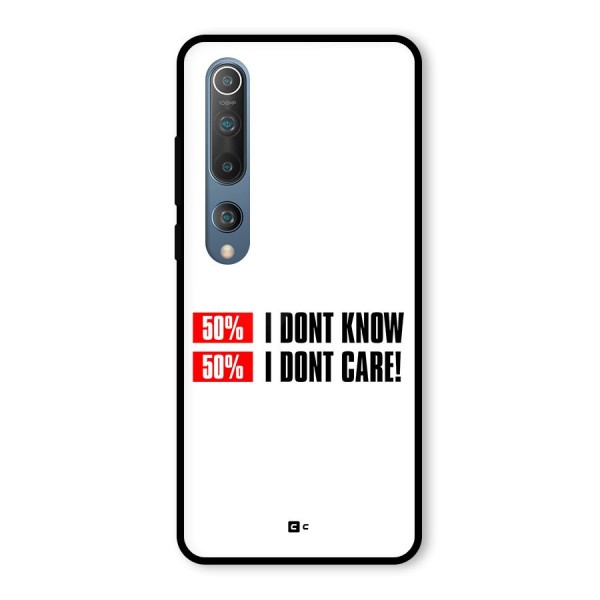 D Dont Know Glass Back Case for Mi 10