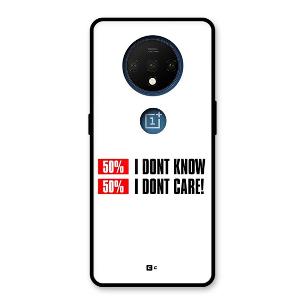 D Dont Know Glass Back Case for OnePlus 7T