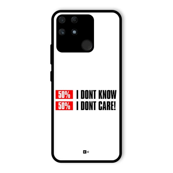 D Dont Know Glass Back Case for Realme Narzo 50A