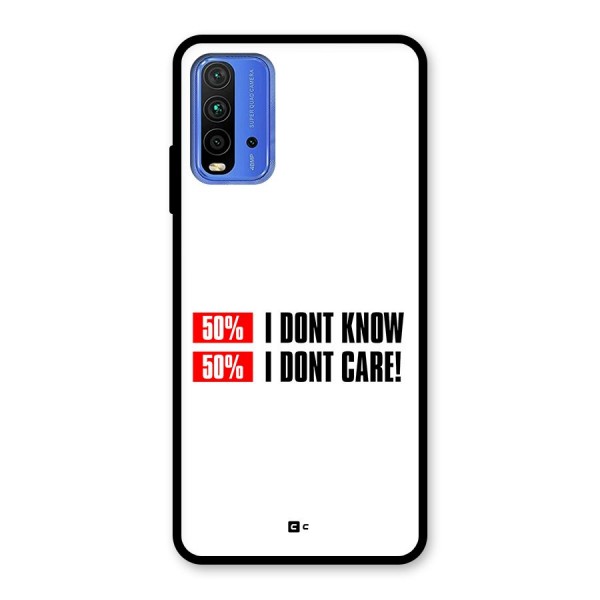 D Dont Know Glass Back Case for Redmi 9 Power