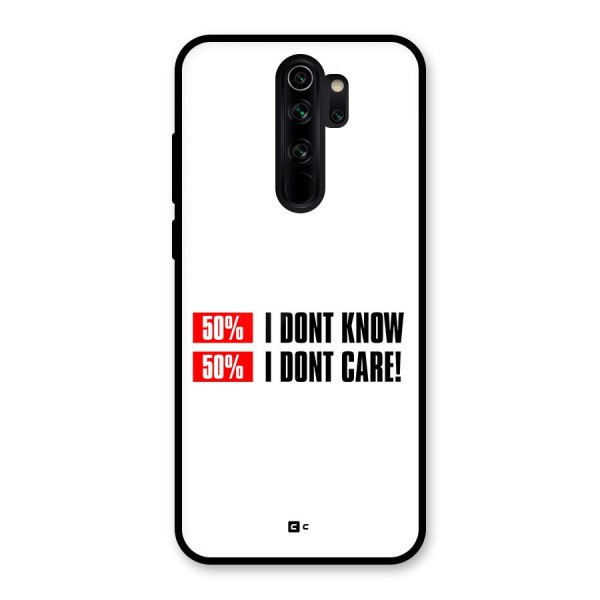 D Dont Know Glass Back Case for Redmi Note 8 Pro