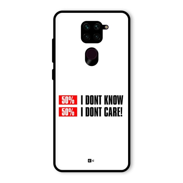 D Dont Know Glass Back Case for Redmi Note 9