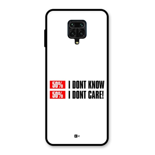 D Dont Know Glass Back Case for Redmi Note 9 Pro Max