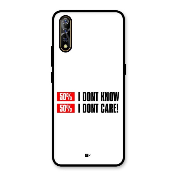 D Dont Know Glass Back Case for Vivo S1