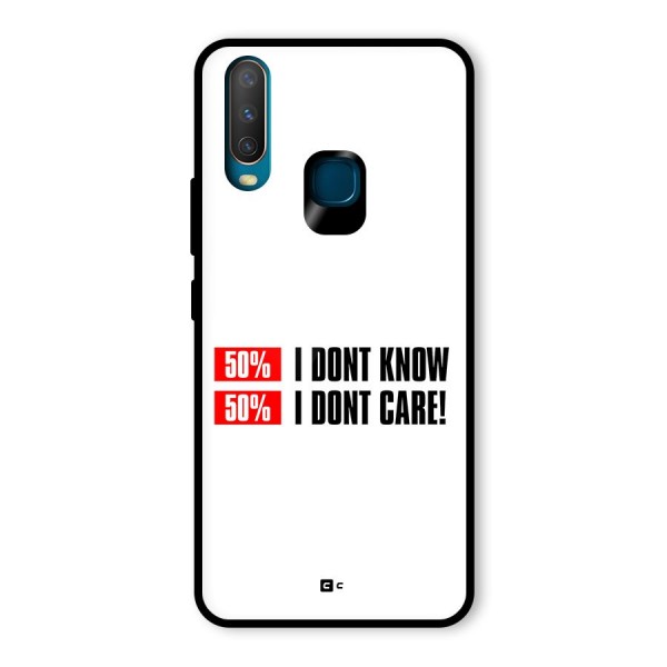 D Dont Know Glass Back Case for Vivo Y15