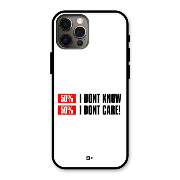 D Dont Know Glass Back Case for iPhone 12 Pro