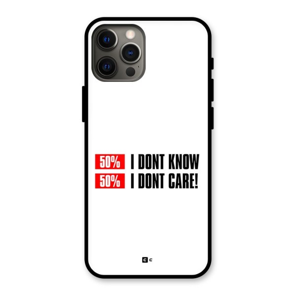 D Dont Know Glass Back Case for iPhone 12 Pro Max