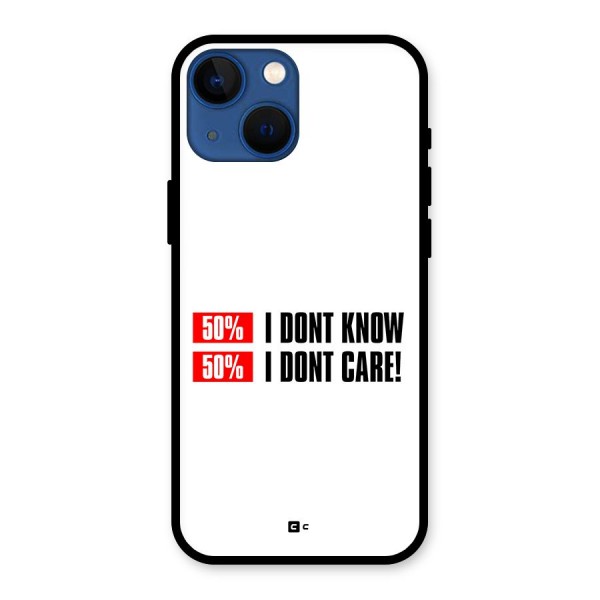 D Dont Know Glass Back Case for iPhone 13 Mini