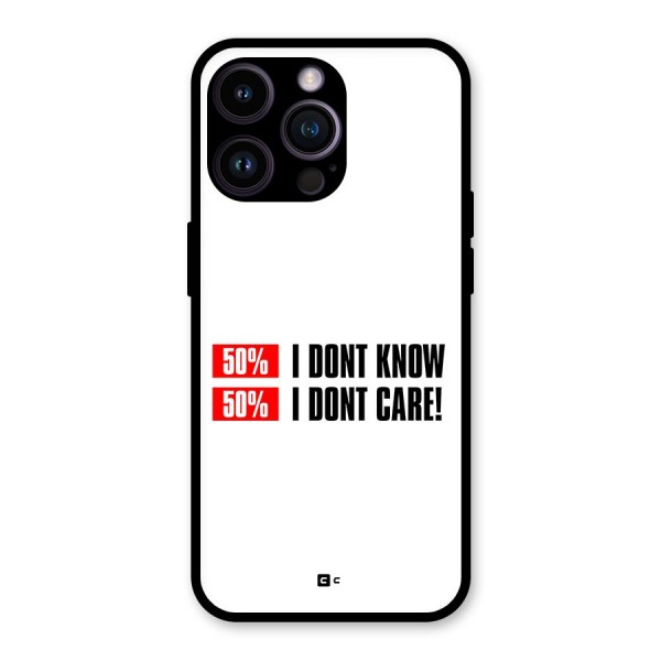D Dont Know Glass Back Case for iPhone 14 Pro Max