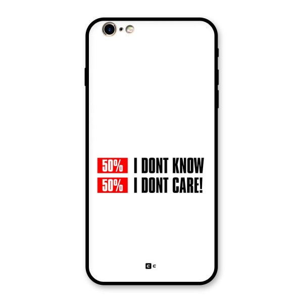 D Dont Know Glass Back Case for iPhone 6 Plus 6S Plus