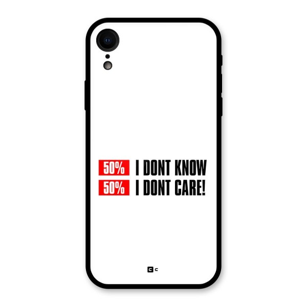 D Dont Know Glass Back Case for iPhone XR