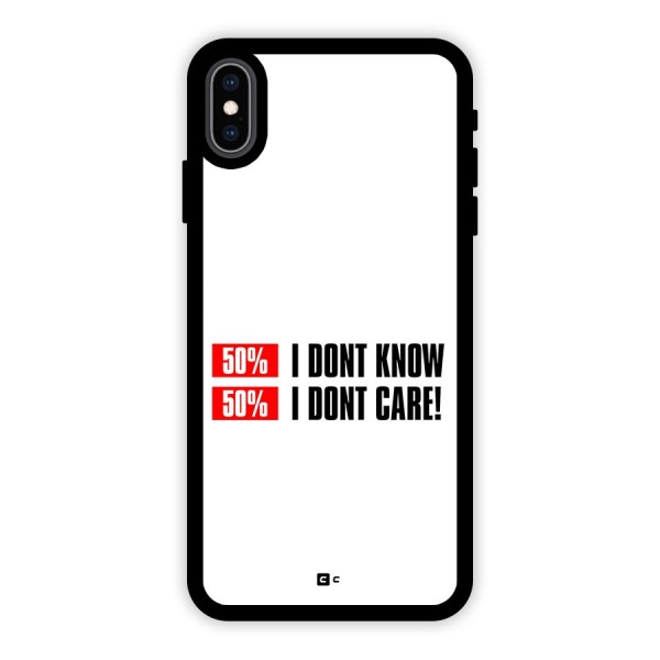 D Dont Know Glass Back Case for iPhone XS Max