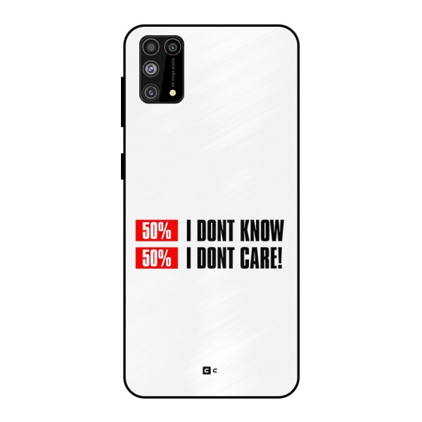 D Dont Know Metal Back Case for Galaxy M31