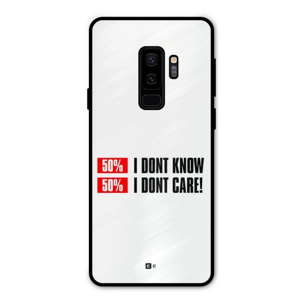 D Dont Know Metal Back Case for Galaxy S9 Plus