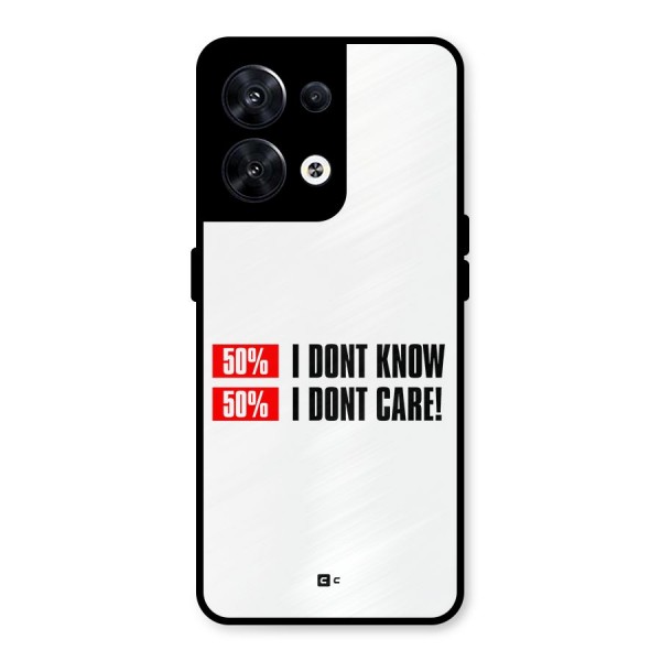 D Dont Know Metal Back Case for Oppo Reno8 5G