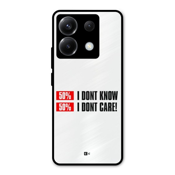 D Dont Know Metal Back Case for Poco X6