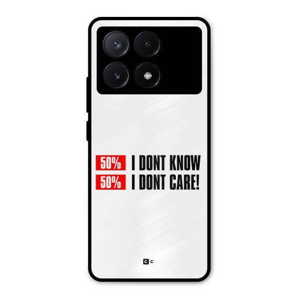 D Dont Know Metal Back Case for Poco X6 Pro