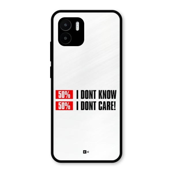 D Dont Know Metal Back Case for Redmi A1