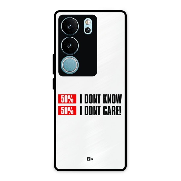 D Dont Know Metal Back Case for Vivo V29