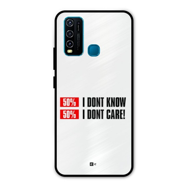 D Dont Know Metal Back Case for Vivo Y50