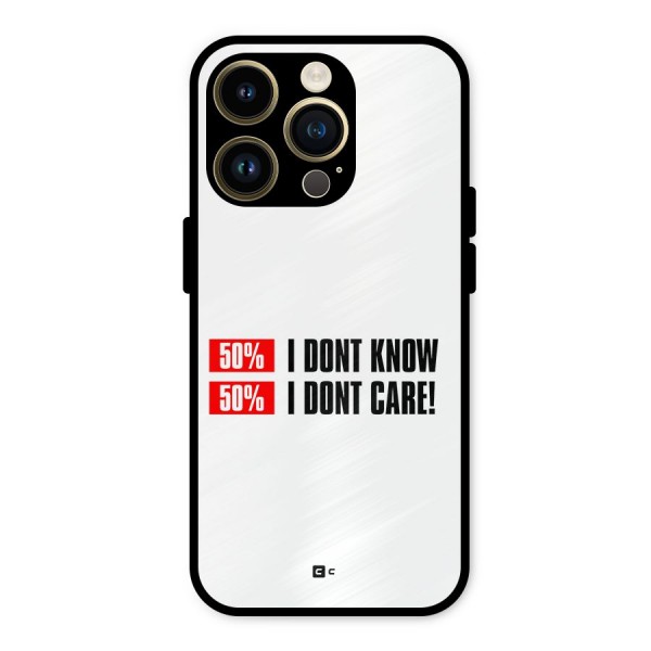D Dont Know Metal Back Case for iPhone 14 Pro